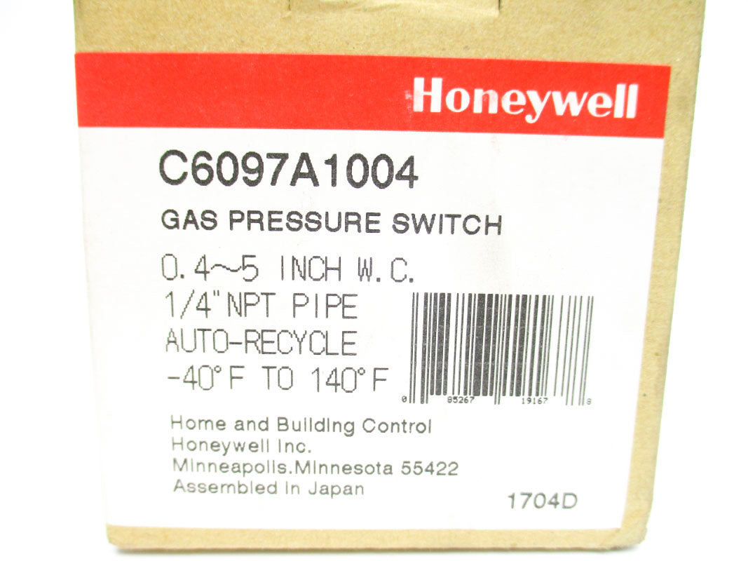 HONEYWELL C6097A1004 120-240VAC 5.0A 0.4-5"WC NSMP