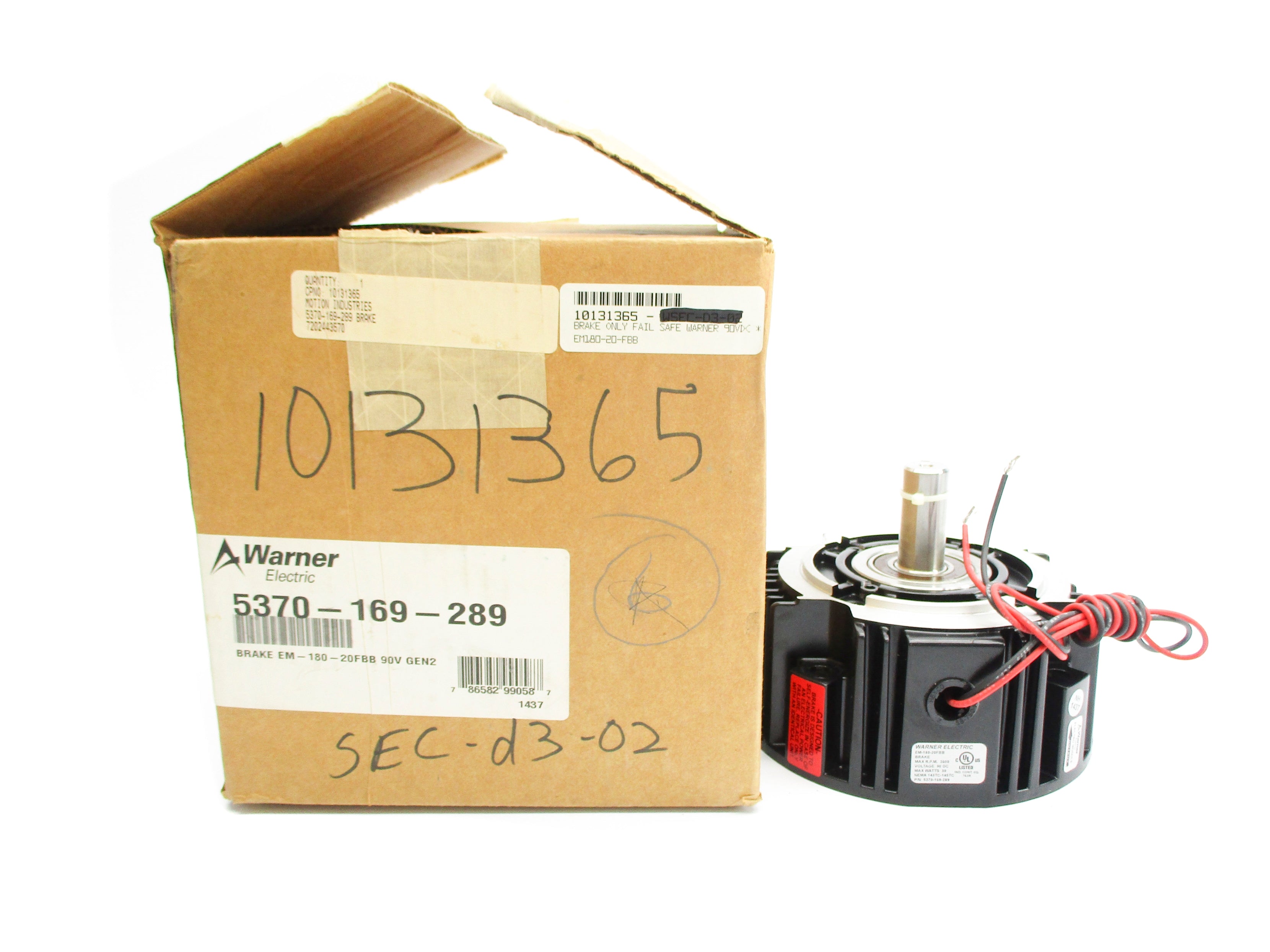 WARNER ELECTRIC 5370-169-289 90VDC NSMP
