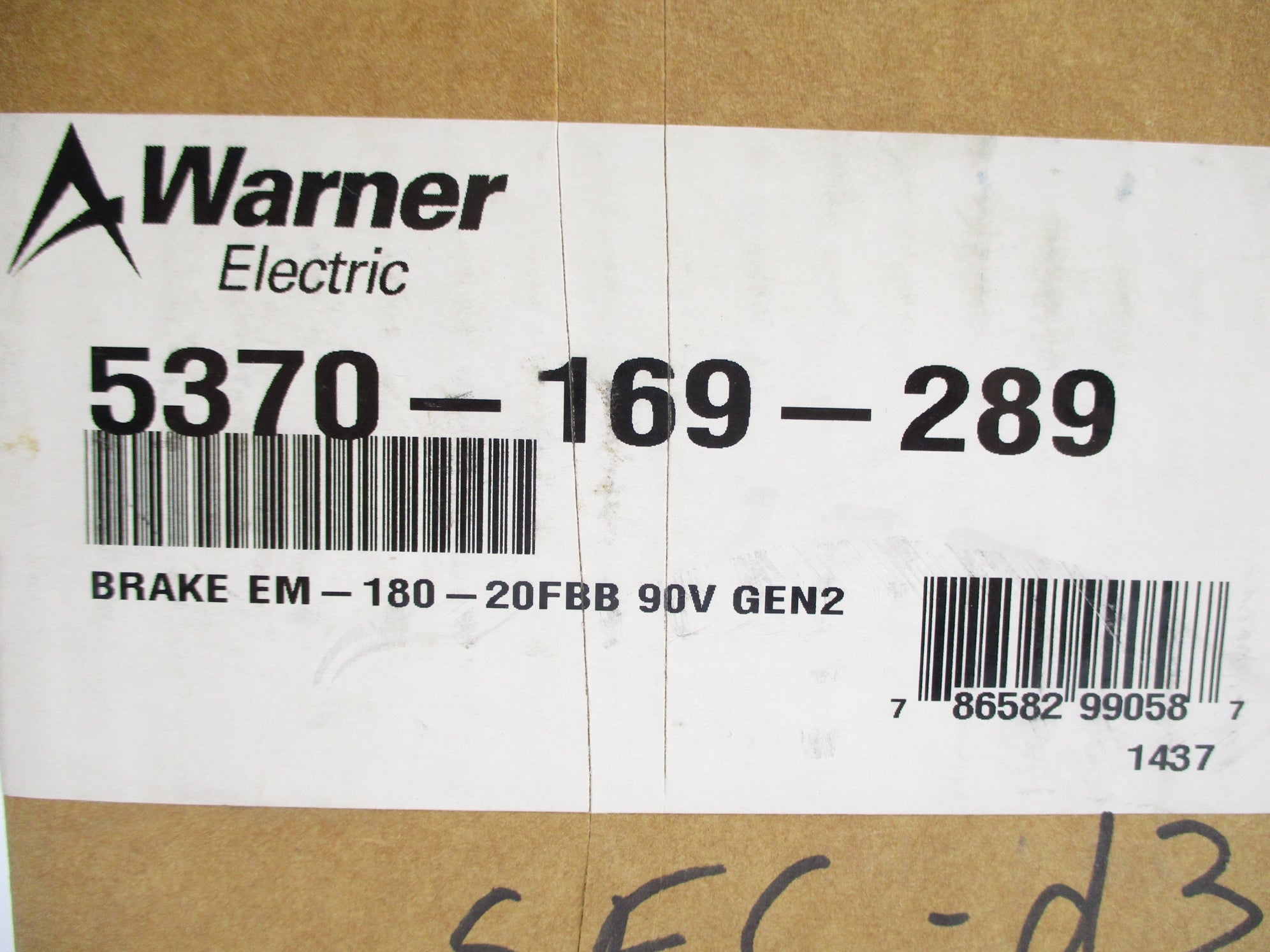 WARNER ELECTRIC 5370-169-289 90VDC NSMP