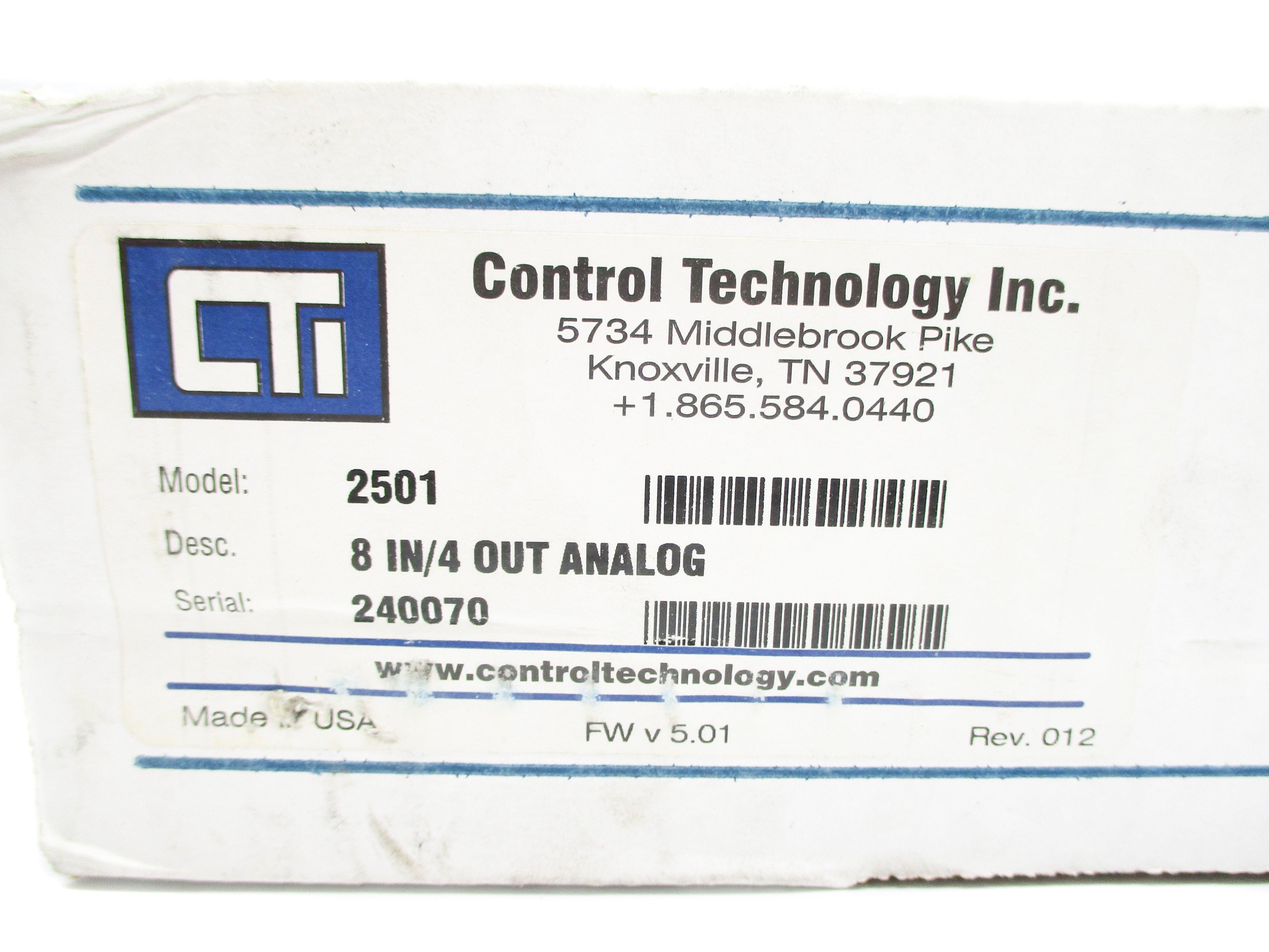 CONTROL TECHNOLOGY 2501 NSMP