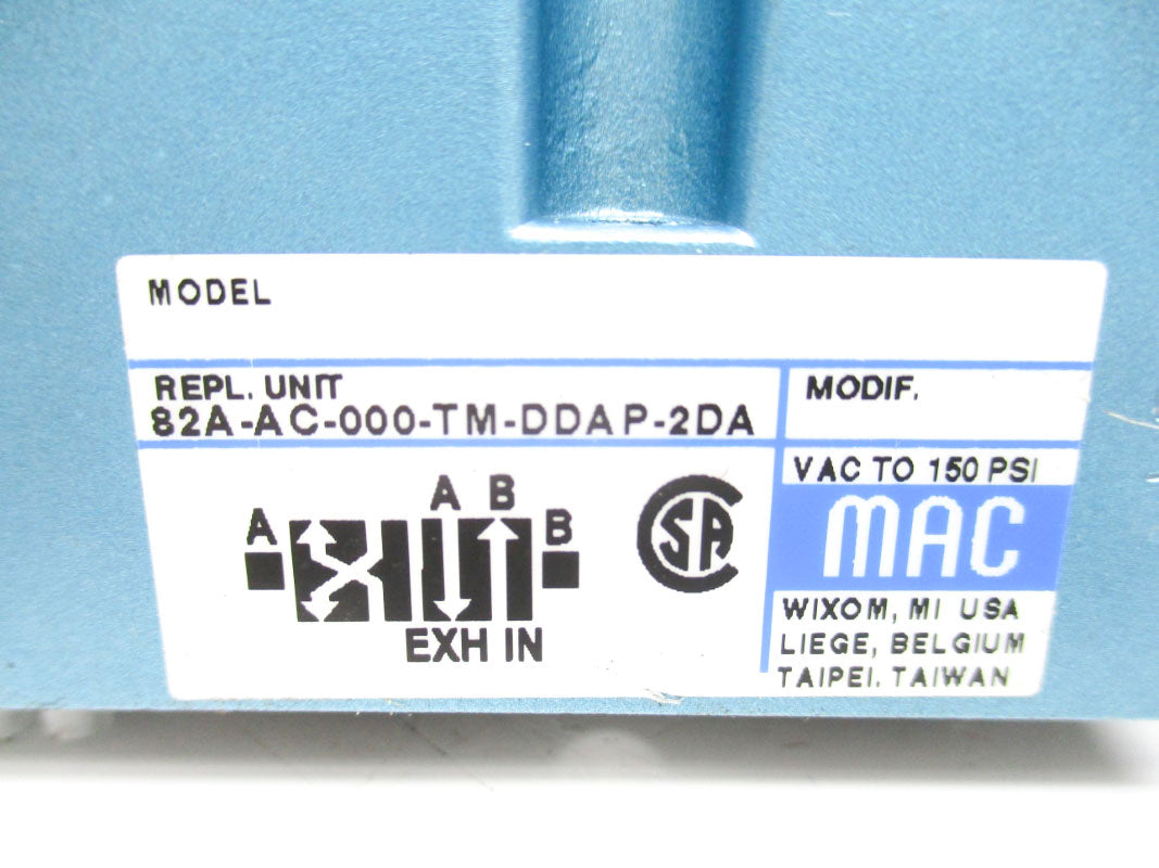 MAC 82A-AC-000-TM-DDAP-2DA 150PSI 24VDC NSNP