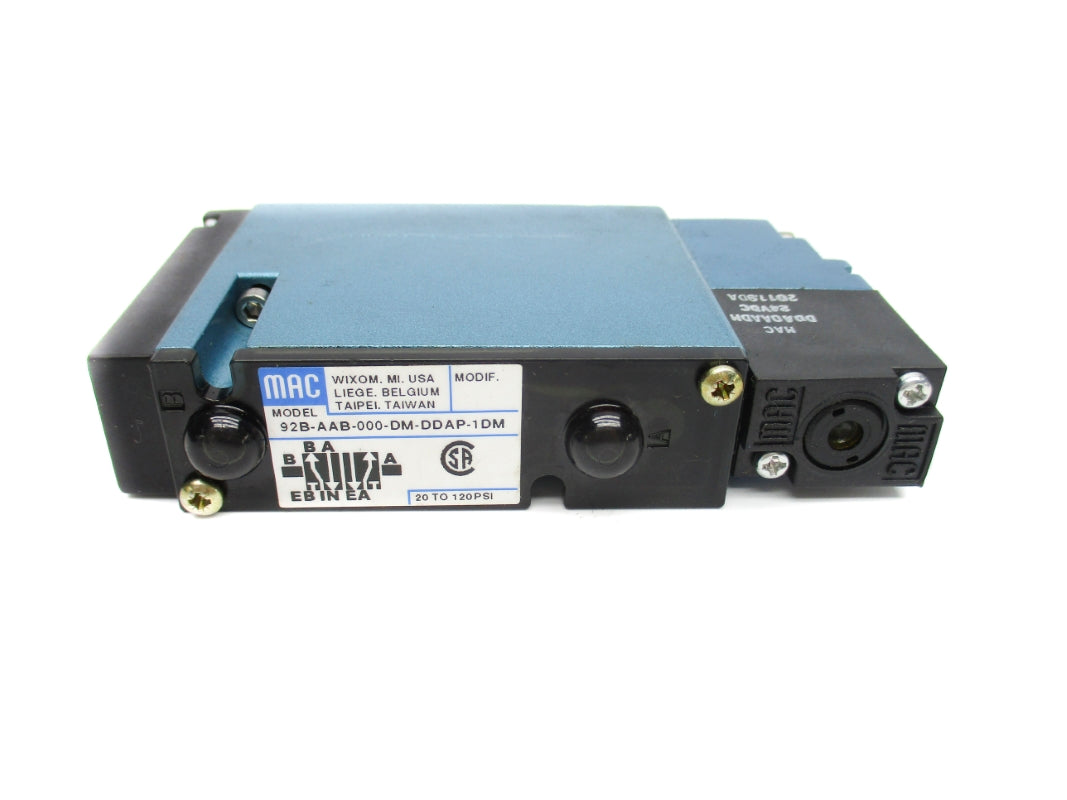 MAC 92B-AAB-000-DM-DDAP-1DM 24VDC 20-120PSI UNMP
