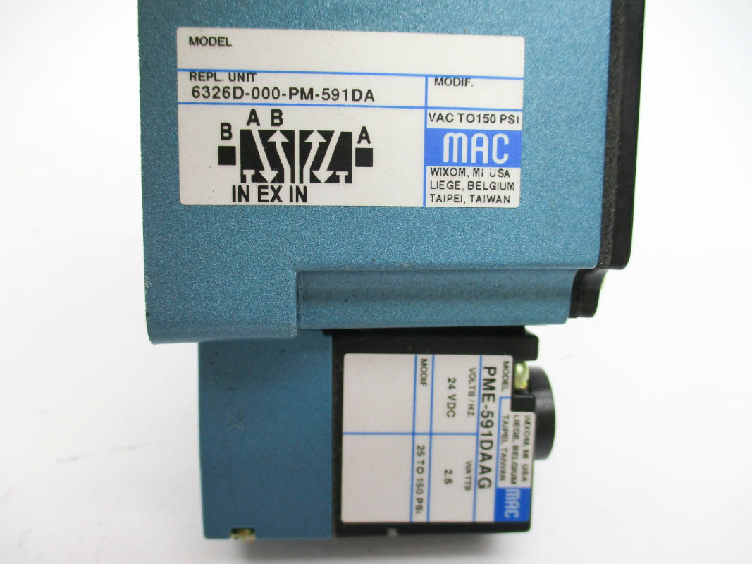 MAC 6326D-000-PM-591DA 150PSI 24VDC NSNP