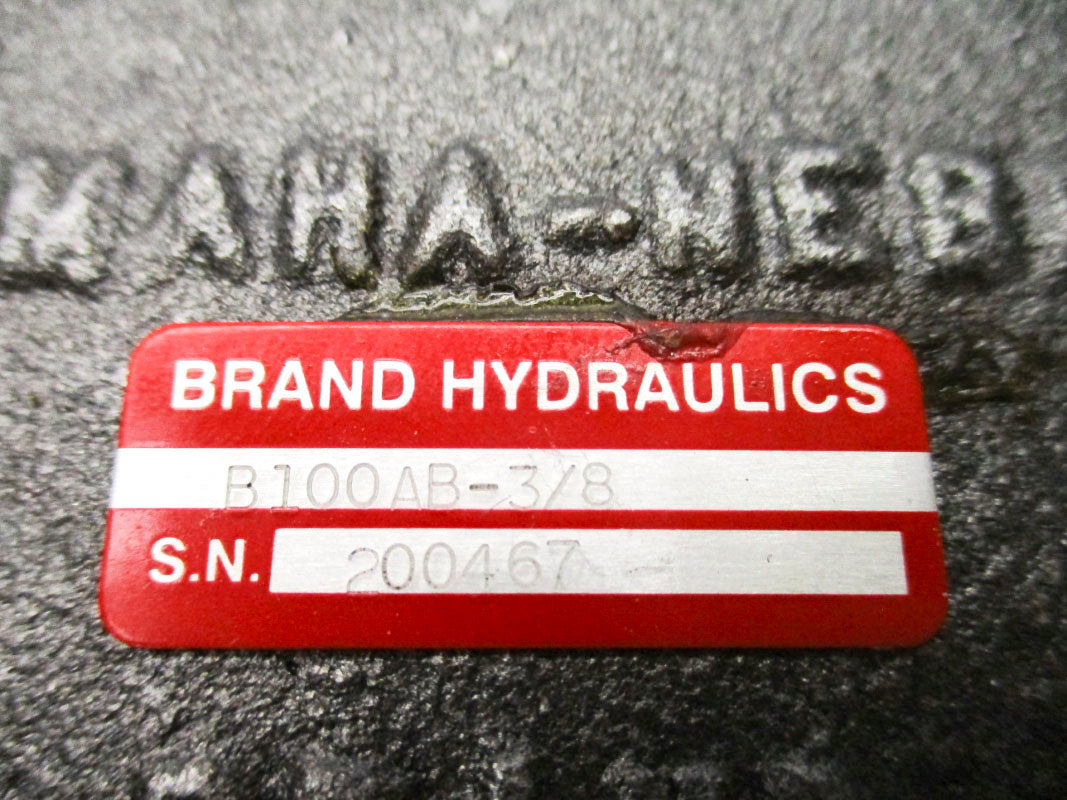 BRAND HYDRAULICS B100AB-3/8 UNMP
