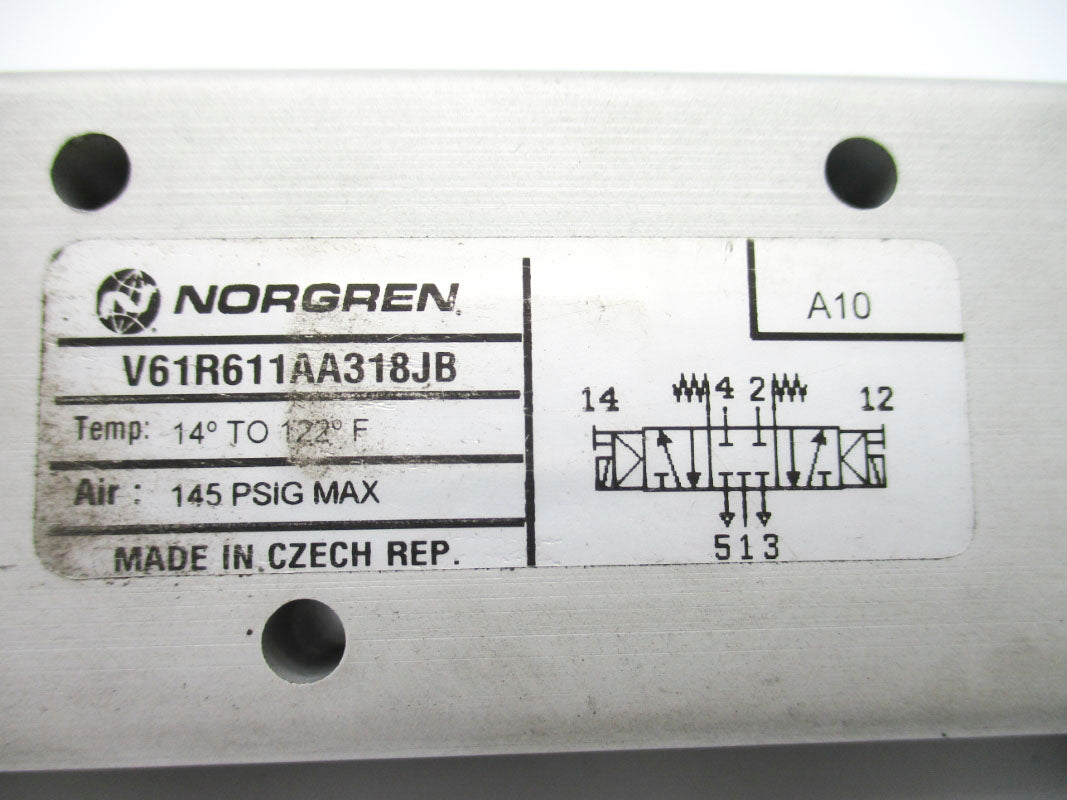 NORGREN V61R611AA318JB 145PSIG 110/120V UNMP