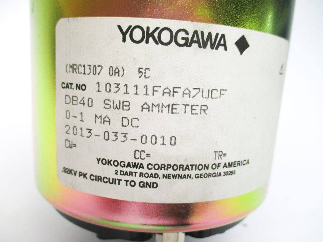 YOKOGAWA 103111FAFA7UCF 0-1MADC 0-4000 NSNP