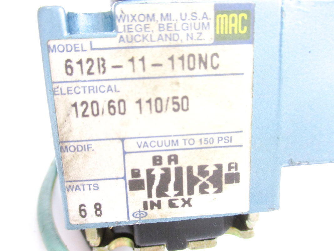 MAC 612B-11-110NC 150PSI 110/120V UNMP