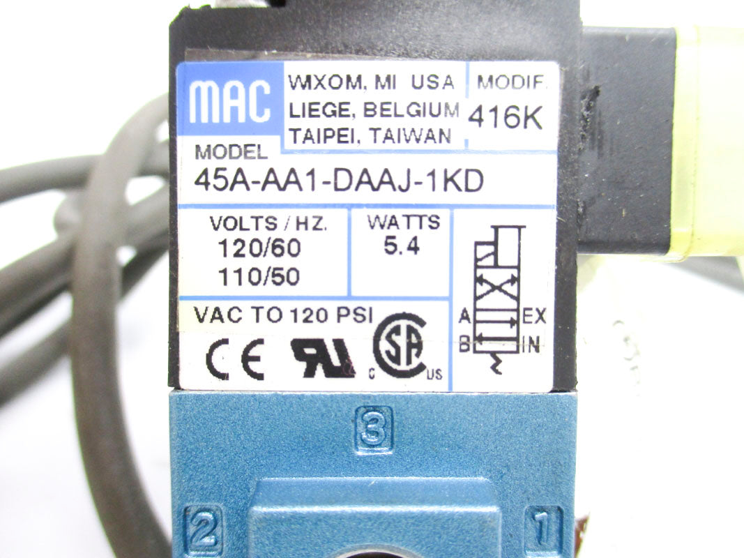 MAC 45A-AA1-DAAJ-1KD 120PSI 110/120V UNMP