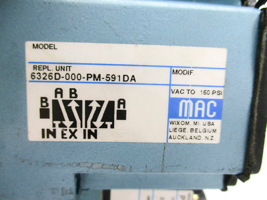 MAC 6326D-000-PM-591DA 150PSI 24VDC UNMP