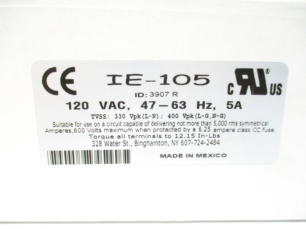 ISLATROL ELITE IE-105 3907R 120VAC 5A NSMP