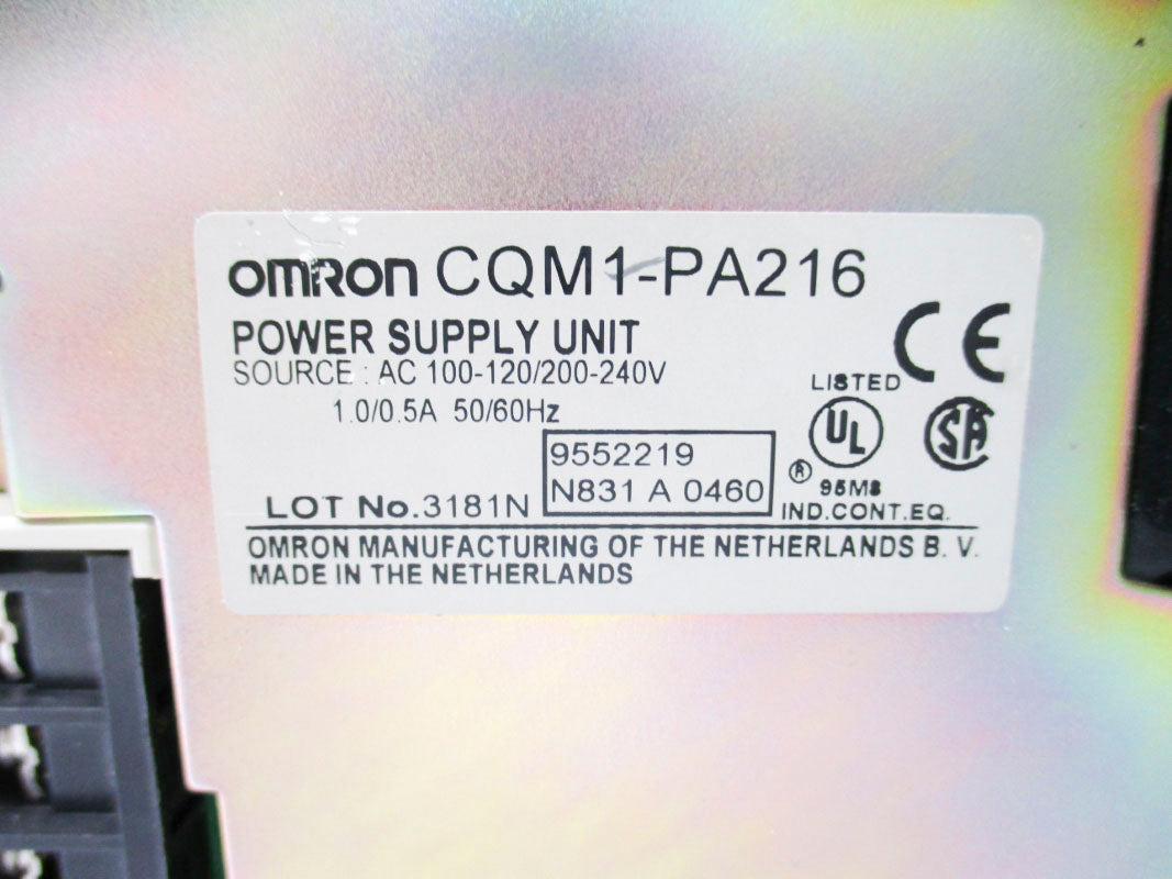 OMRON CQM1-PA216 100-120/200-240VAC 1.0/0.5A NSNP
