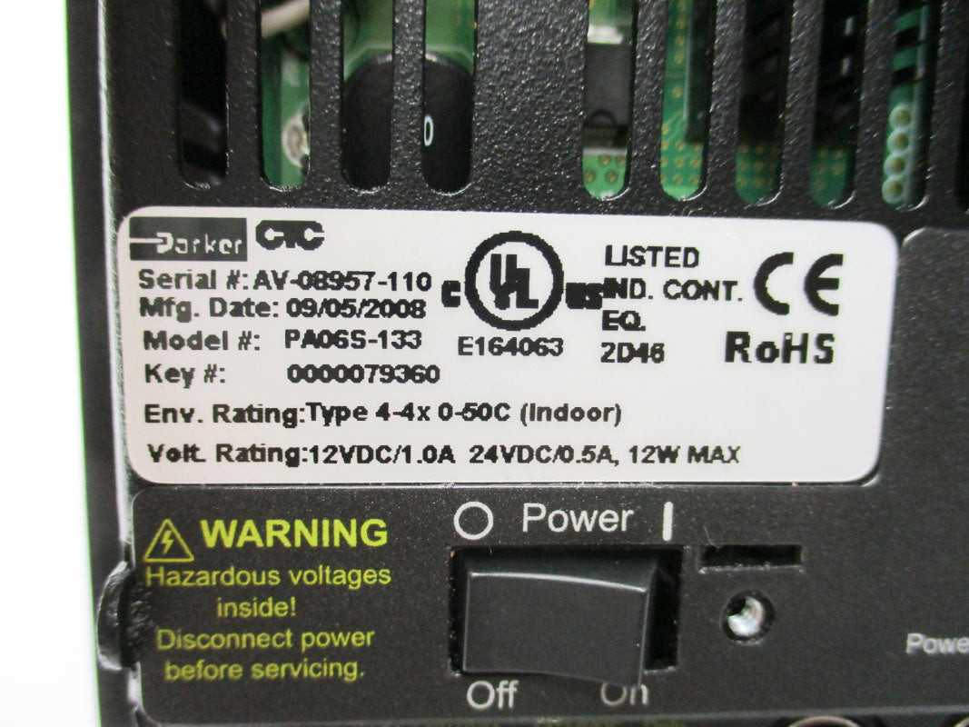 PARKER PA06S-133 12-24VDC 1.0/0.5A NSNP