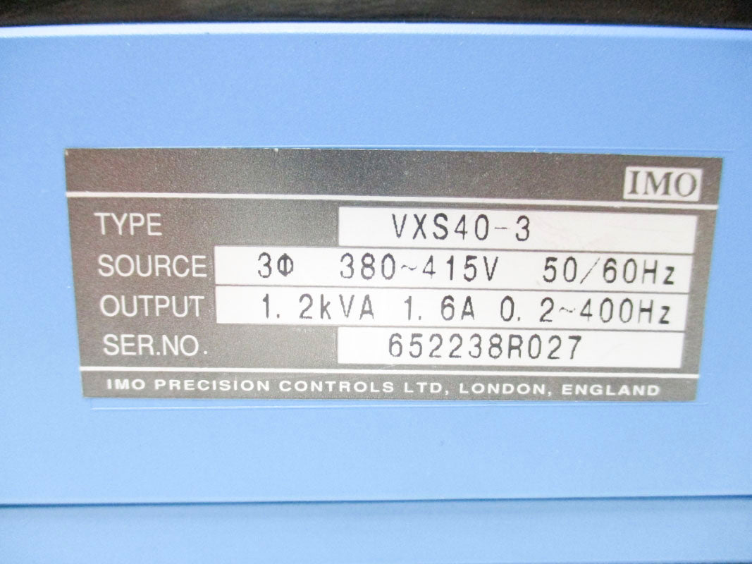 IMO PRECISION CONTROLS VXS40-3 380-415V 1.6A 1.2KVA UNMP