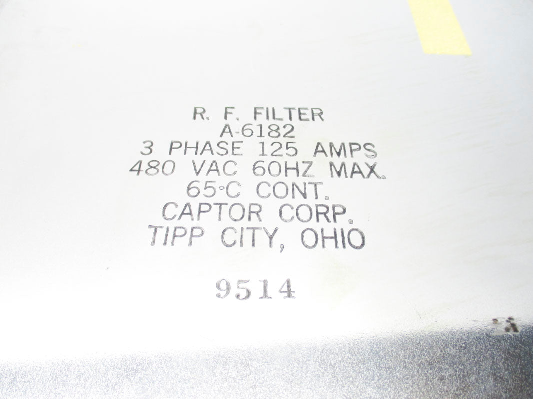 CAPTOR A-6182 125A 480VAC 65C UNMP