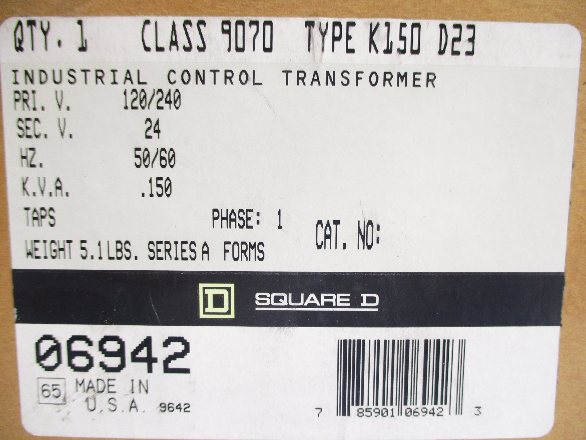 SQUARE D 9070K150D23 SER. A NSMP