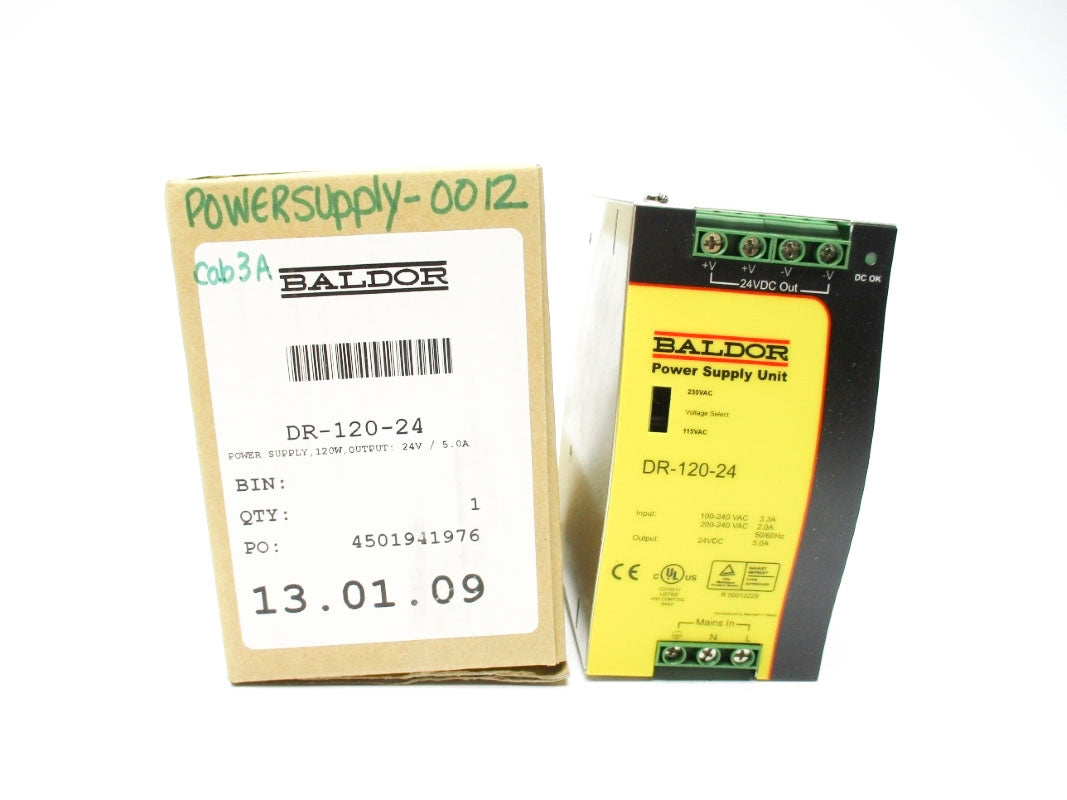 BALDOR DR-120-24 100-240VAC 2.0-3.3A NSMP