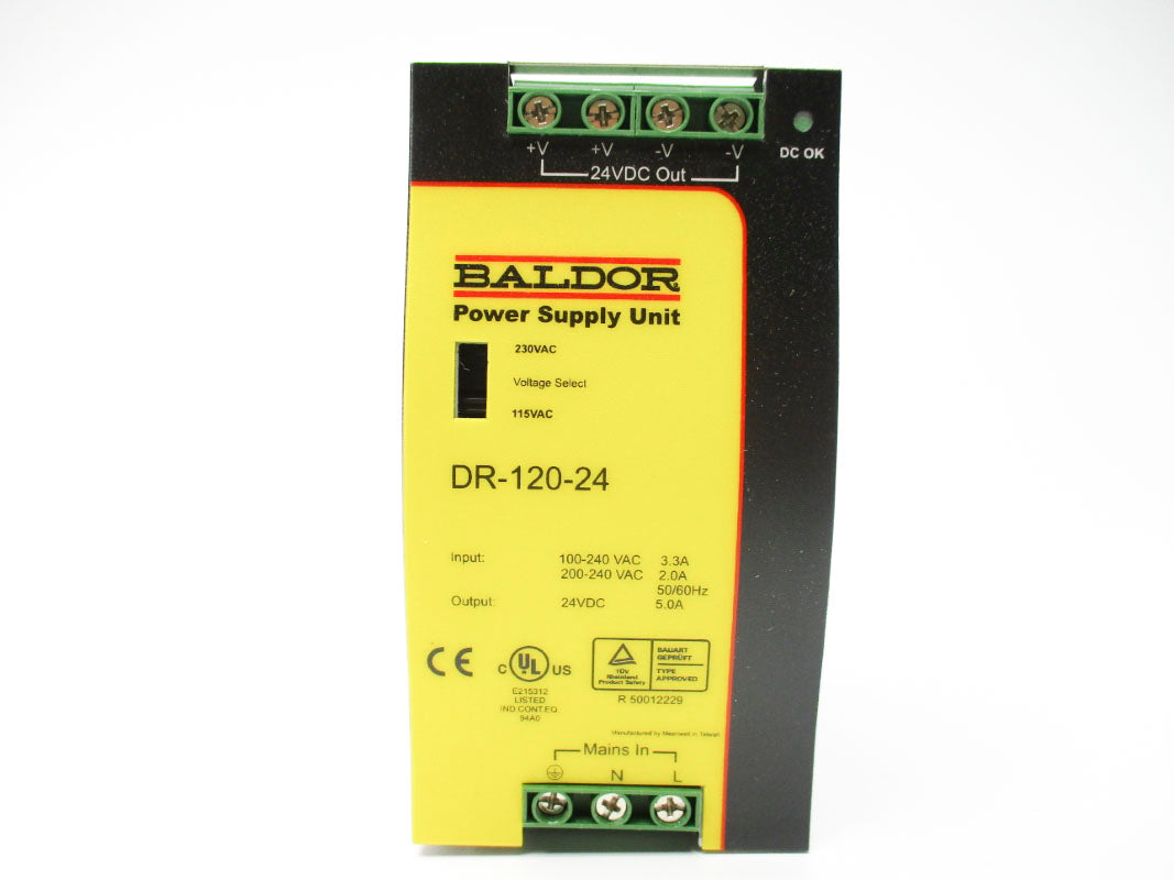 BALDOR DR-120-24 100-240VAC 2.0-3.3A NSMP