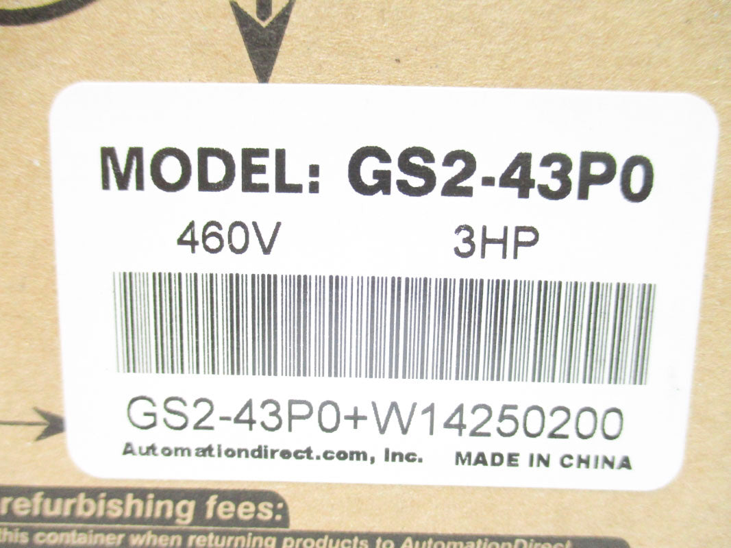 AUTOMATION DIRECT GS2-43P0 460V 5A 3.8KVA NSMP