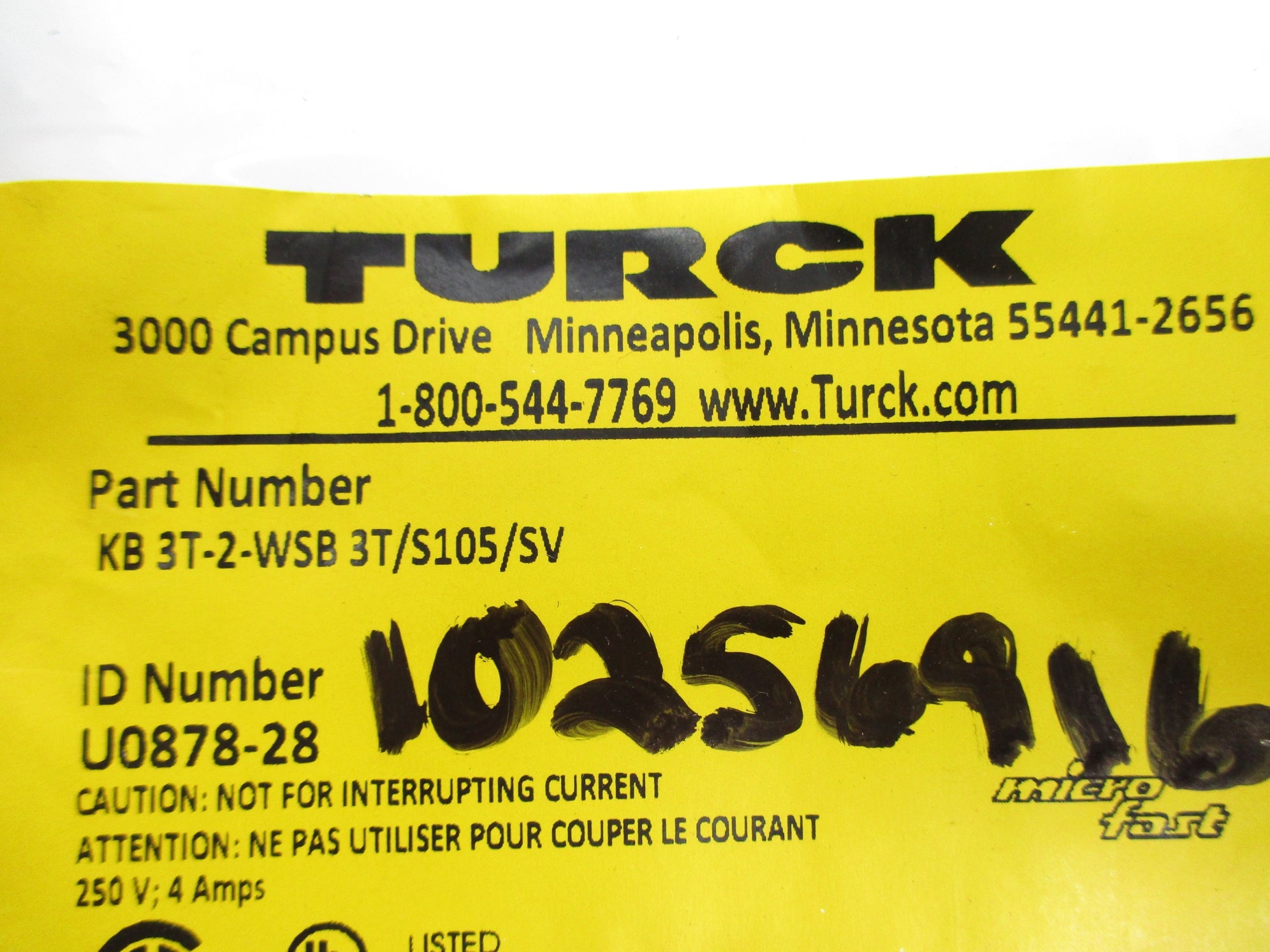 TURCK KB3T-2-WSB3T/S105/SV NSMP