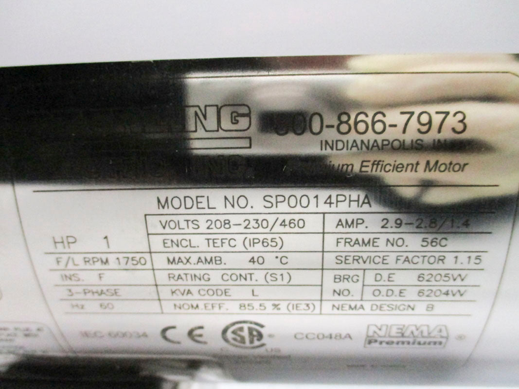 STERLING ELECTRIC SP0014PHA 460V 2.9A NSNP