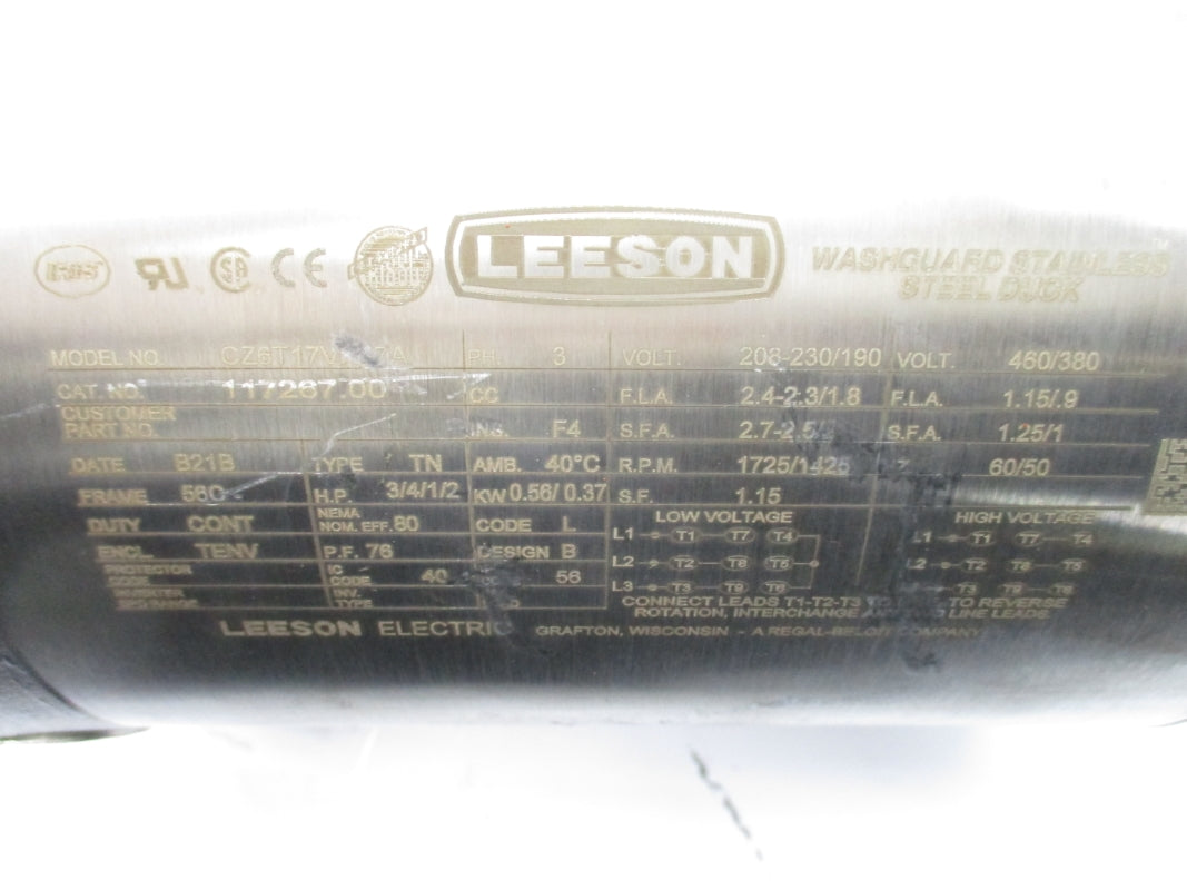 LEESON 117267.00 CZ6T17VK47A 460V 2.4A NSNP