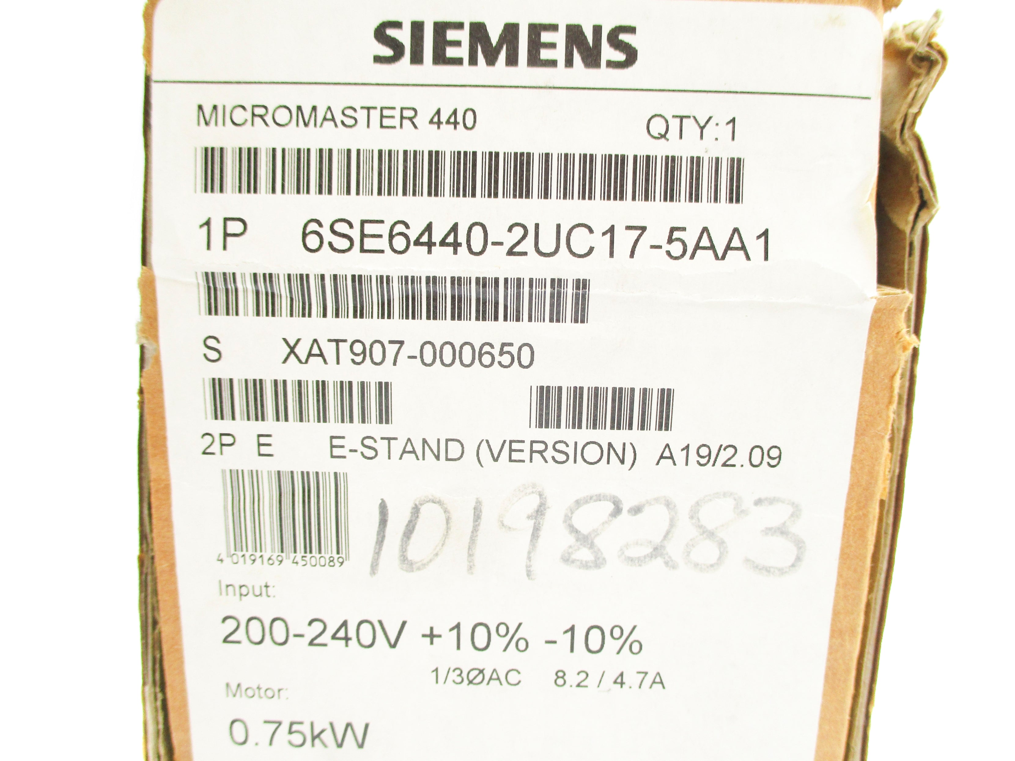 SIEMENS 6SE6440-2UC17-5AA1 NSMP