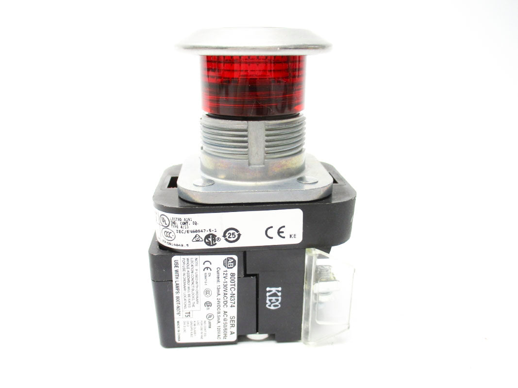 ALLEN BRADLEY 800T-FXMQH2RA7 SER. U 12-130VAC/DC (WH) NSMP