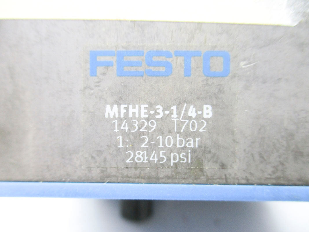 FESTO MFHE-3-1/4-B 14329 21-145PSI NSNP
