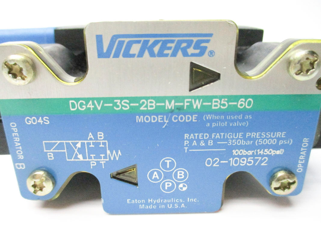VICKERS DG4V3S2BMFWB560 02-101731 5000PSI 110/120V .46/.48A NSNP