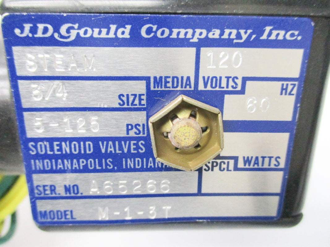 J.D.GOULD M-1-3T-3/4 5-125PSI 120VAC NSMP