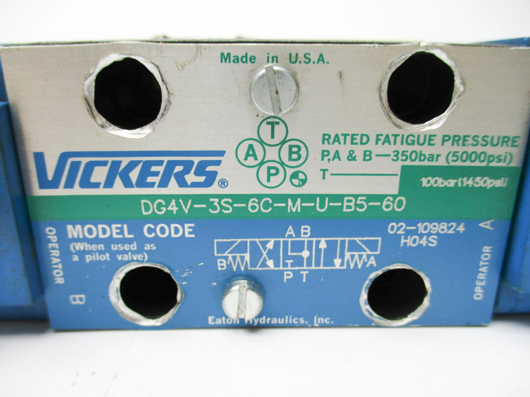 VICKERS DG4V3S6CMUB560 02-109824 110/120V .46/.48A 5000PSI UNMP