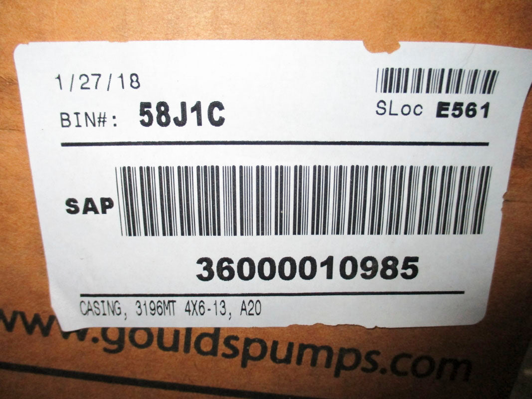 GOULDS PUMP 3196MT 4X6-13 NSMP
