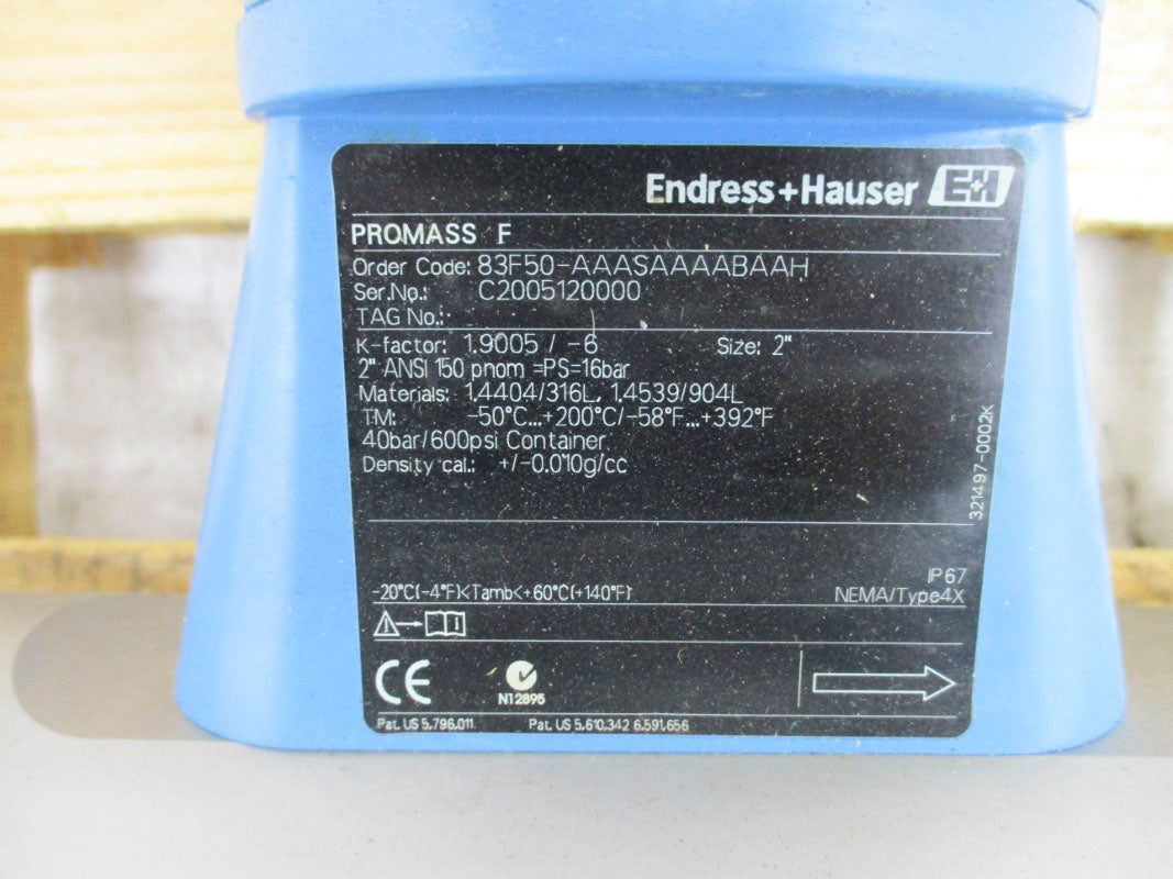 ENDRESS+HAUSER 83F50-AAASAAAABAAH 85-260VAC 600PSI NSNP