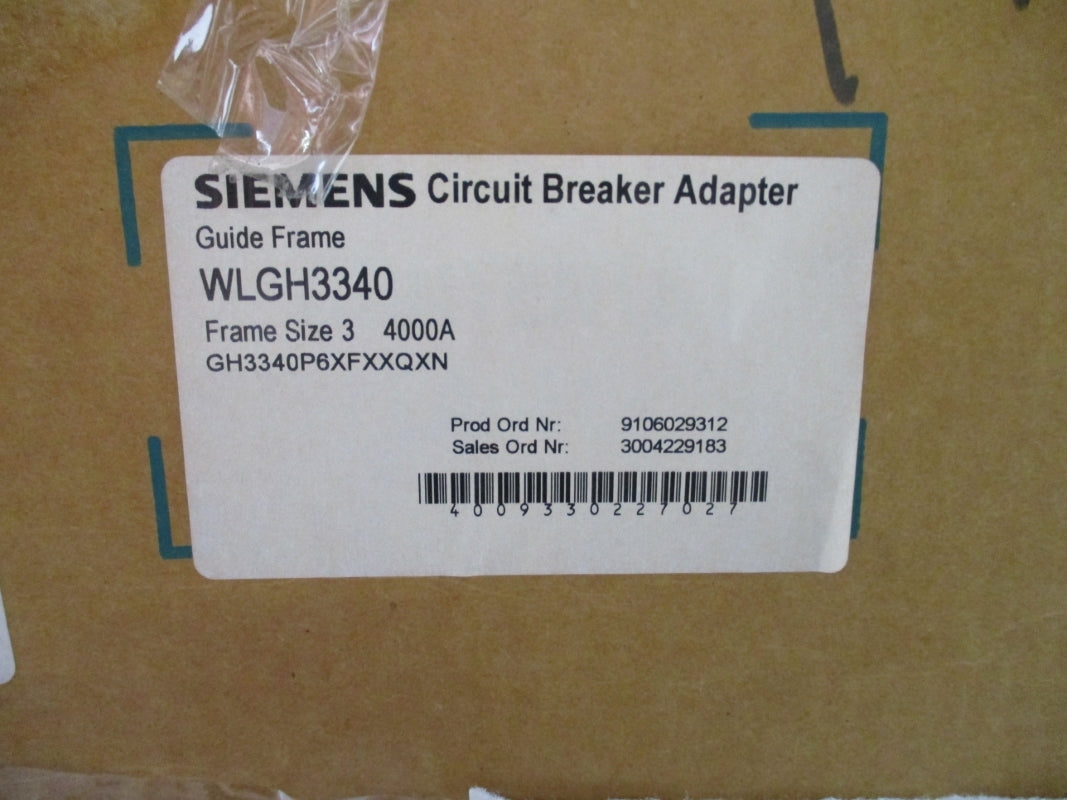 SIEMENS WLGH3340 4000A NSMP