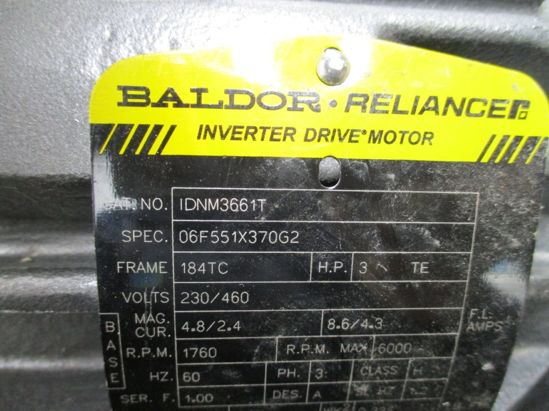 BALDOR RELIANCE IDNM3661T 230/460V 4.8/2.4A NSNP