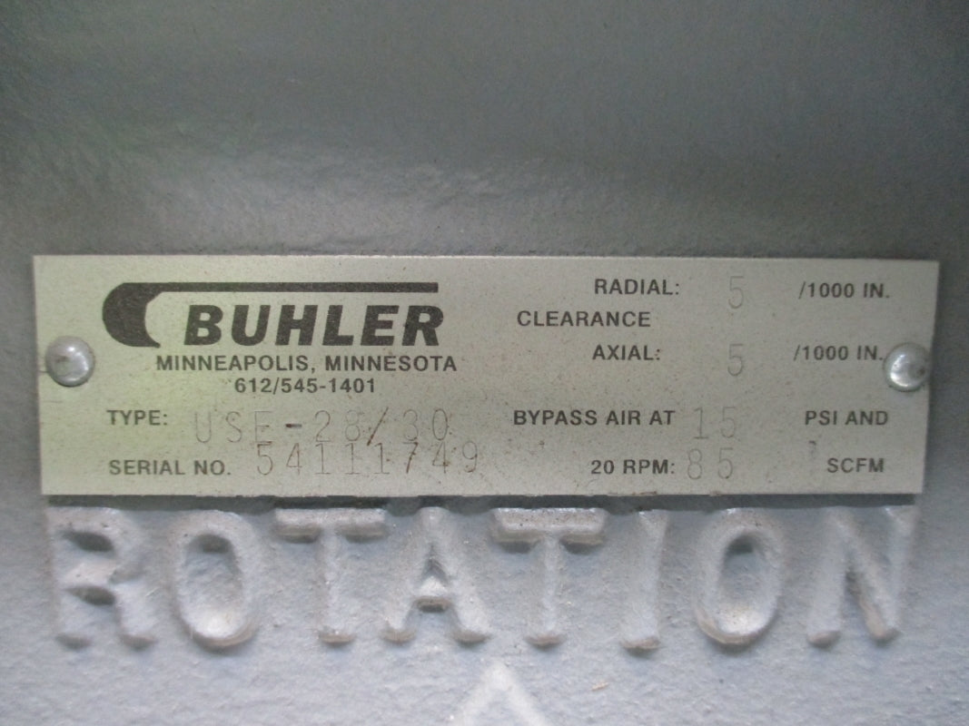 BUHLER USE-28/30 ROTARY AIR LOCK 15PSI NSNP