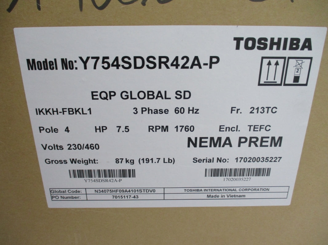 TOSHIBA Y754SDSR42A-P 230/460V NSMP