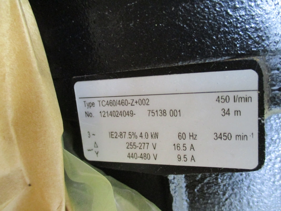 BRINKMANN PUMPS TC460/460-Z+002 440/480V 16.5A NSMP