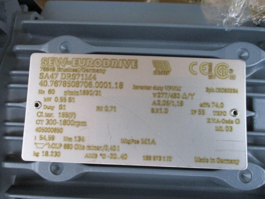 SEW-EURODRIVE SA47DRS71M4 270/480V NSMP