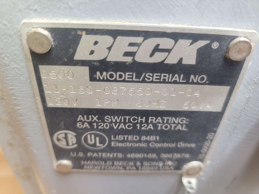 BECK 0500 11-158-087550-01-04 120VAC 12A 50VA NSMP