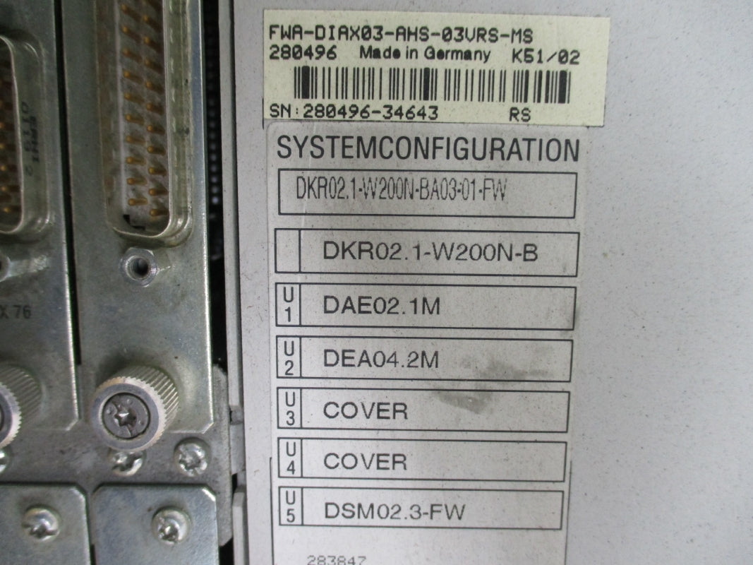 REXROTH INDRAMAT DKR02.1-W200N-BA03-01-FW NSMP