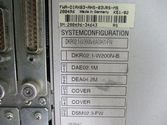 REXROTH INDRAMAT DKR02.1-W200N-BA03-01-FW NSMP