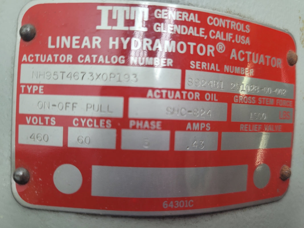 ITT GENERAL CONTROLS NH95T4673X0PCH302XXX00X12 460V .43A NSNP