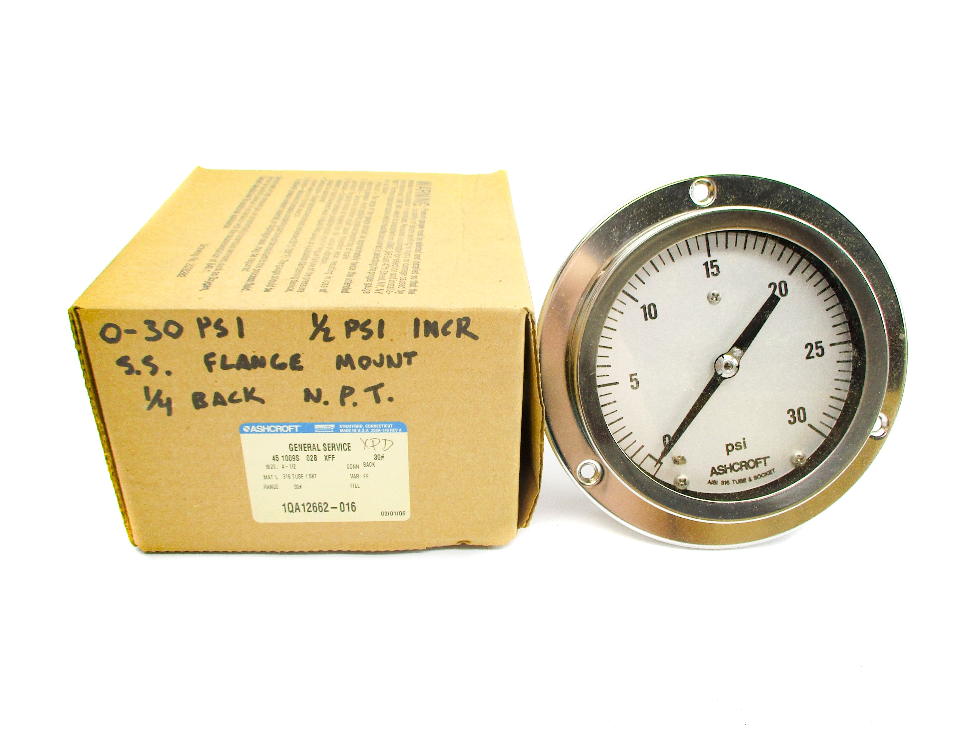 ASHCROFT 451009S02BXFF30# 30PSI NSMP