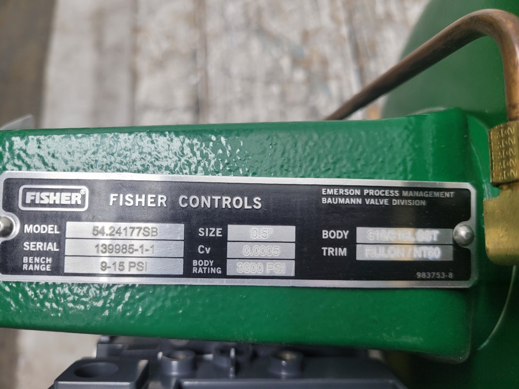 FISHER 54.24177SB SIZE 0.5" WITH DVC2000 FIELDVUE DIGITAL 3000PSI NSNP