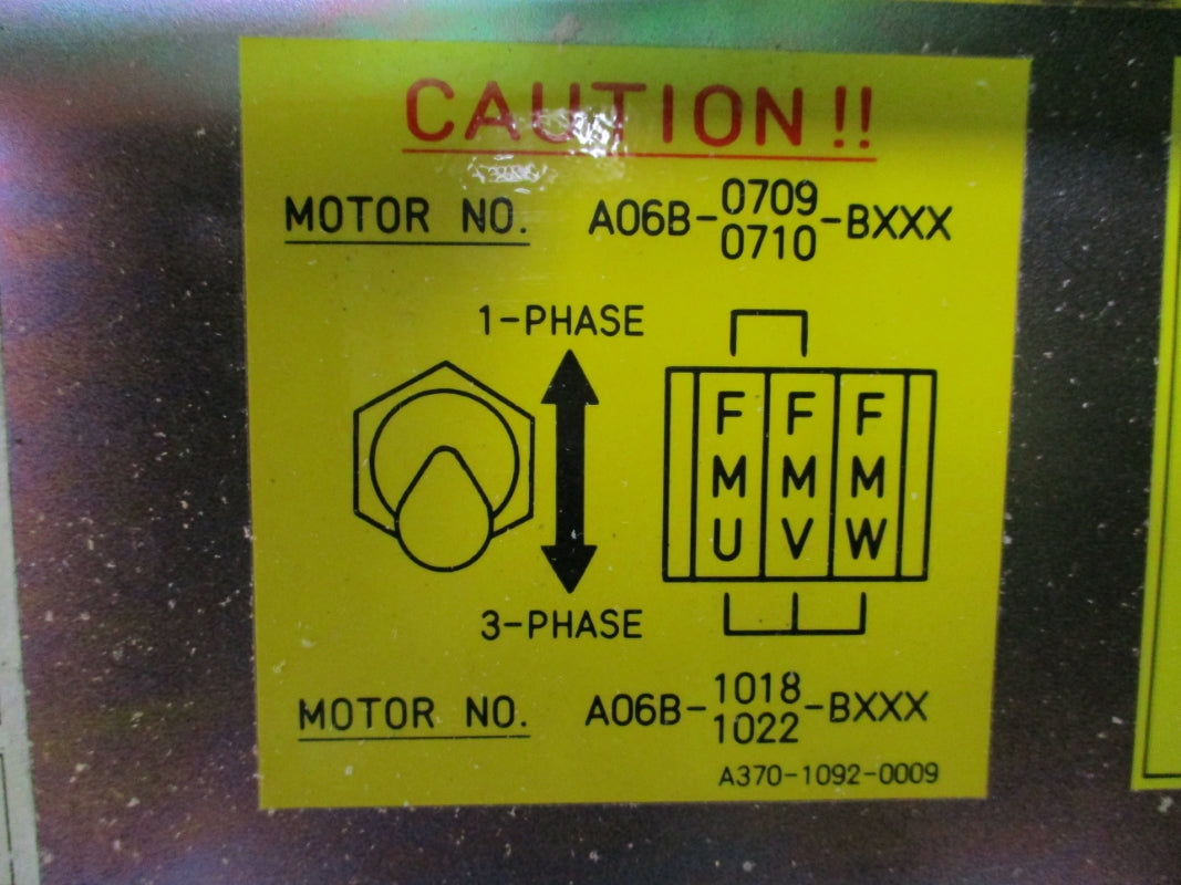 FANUC A06B-6055-H122/F1510 UNMP