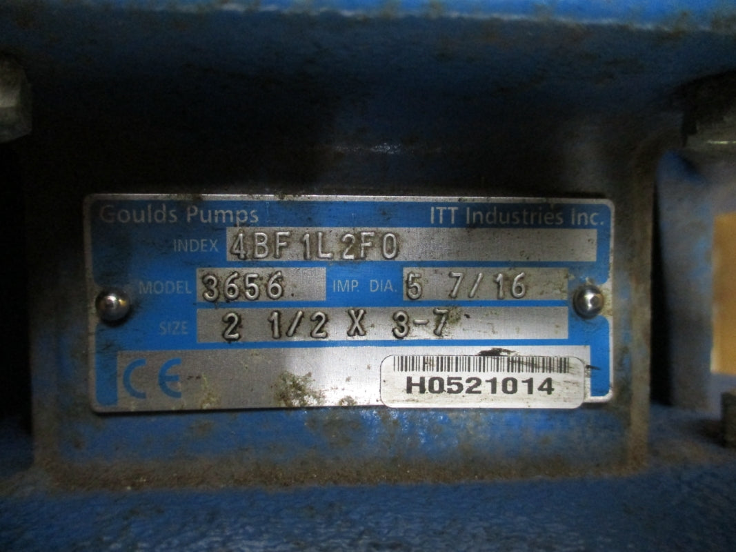 GOULDS PUMPS 3656 4BF1L2F0 2-1/2 X 3-7 208-230/460V 27-25/12.5A NSMP