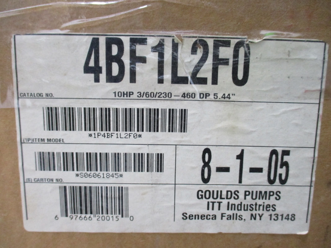GOULDS PUMPS 3656 4BF1L2F0 2-1/2 X 3-7 208-230/460V 27-25/12.5A NSMP