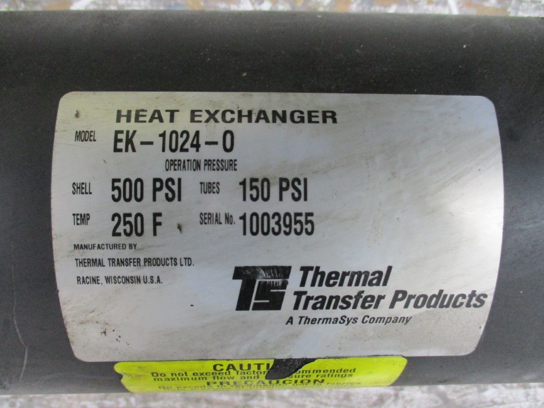 THERMAL TRANSFER PRODUCTS EK-1024-0 150/500PSI 250F NSNP