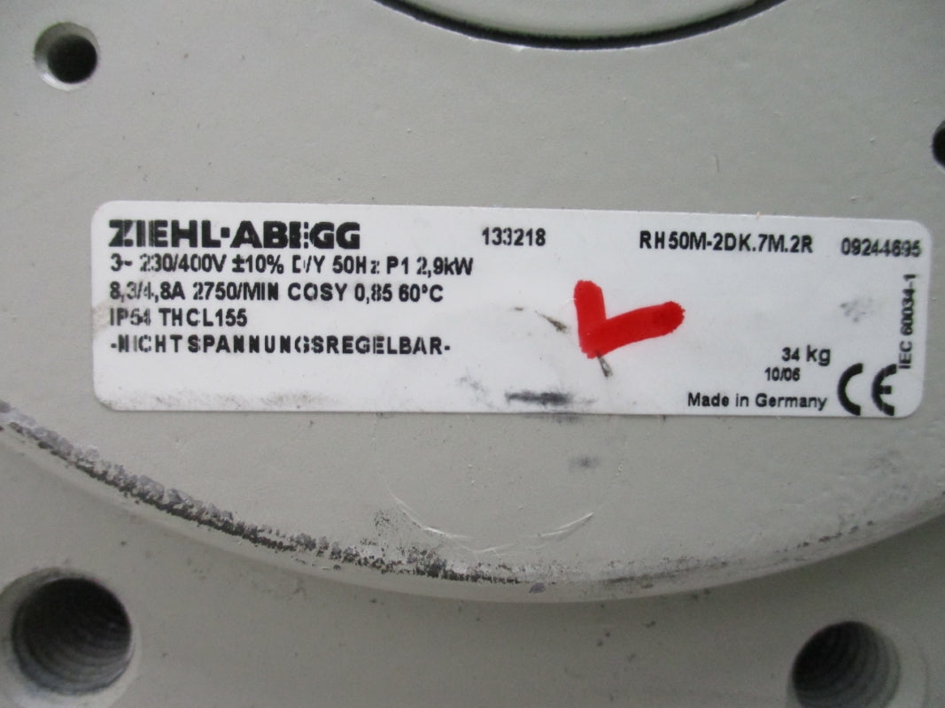 ZIEHL-ABEGG RH50M-2DK.7M.2R 230/400V 8A NSNP